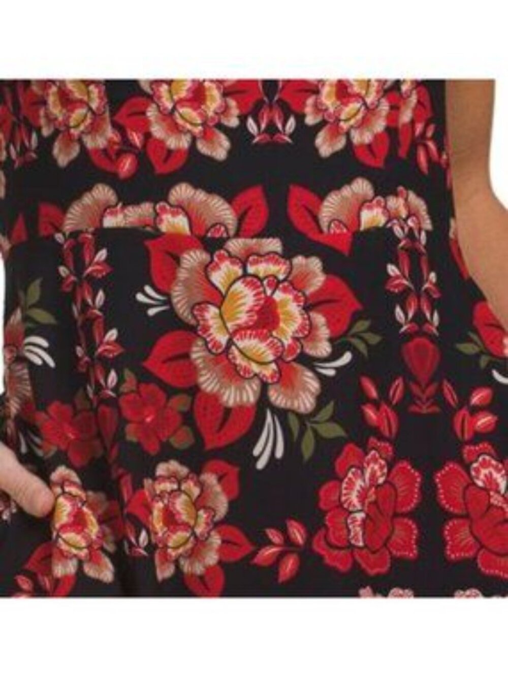 ADRIANNA PAPELL Short Sleeve Floral Maxi Dress - Picture 4 of 5